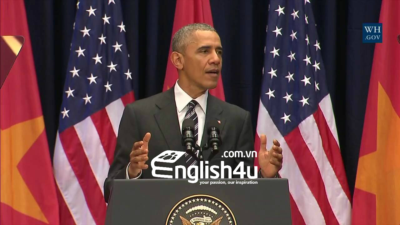 Bài phát biểu của Tổng thống Mỹ Obama tại trung tâm hội nghi quốc gia Bài phát biểu của Tổng thống Mỹ Obama tại trung tâm hội nghi quốc gia